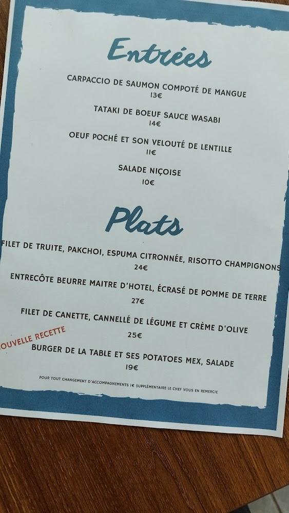 A La Bonne Table - Menu Image 1